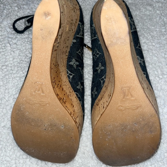 Authentic Louis Vuitton Wedge Sandals 9.5 - Picture 7 of 10